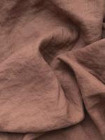 Ткань лён умягченная костюмная с эф.мятости "медный"  арт. 1873кр | Ellie Fabrics