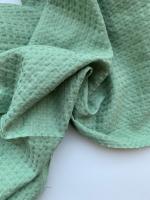 Ткань вафельный стираный лён "мята" КРУПНАЯ ВАФЛЯ арт. 2224
