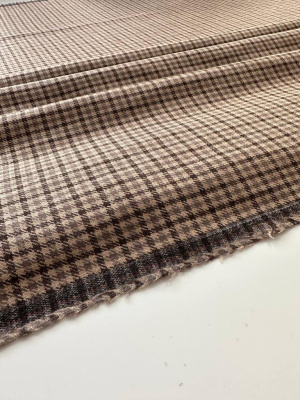 Шерсть костюмная «Бежевая клетка» арт 141/5-19