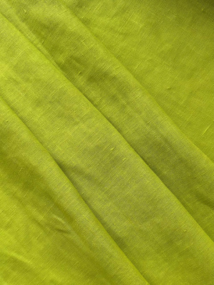 Ткань лён с эффектом мятости (крэш)  "Салатовый"  арт. 1139 | Ellie Fabrics