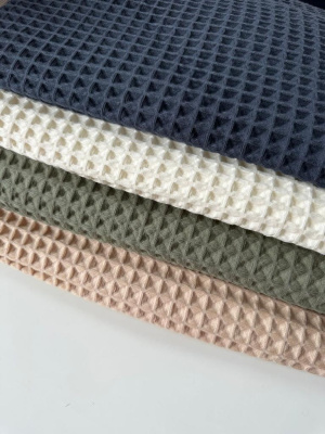 Ткань вафля хлопок "полынь" арт. 944 клетка 12х12 мм | Ellie Fabrics