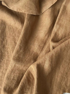 Ткань лён с эффектом мятости "нуга" костюмный  арт.1569КР | Ellie Fabrics