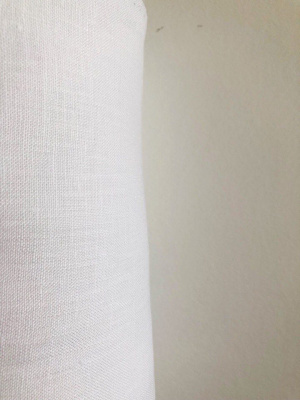 915. Ткань лён умягченный "чисто белый" костюмный | Ellie Fabrics