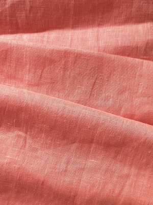 Ткань лён с лёгким эфектом мятости (крэш)  "Лосось"  арт. 15-1530 | Ellie Fabrics