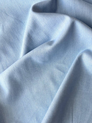 Ткань лен/хлопок "голубой" саржевое плетение арт.  270 | Ellie Fabrics