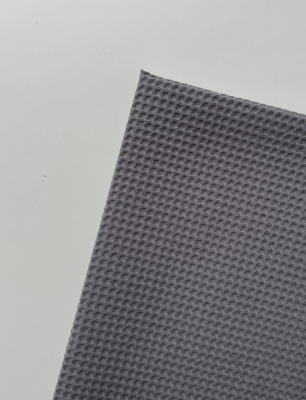 Ткань вафля хлопок "серый" арт. 971 клетка 7*7мм