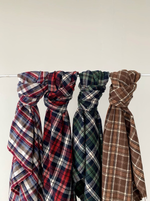 Ткань для шитья. Фланель хлопковая "красно-сине-бежевая" арт. 1882