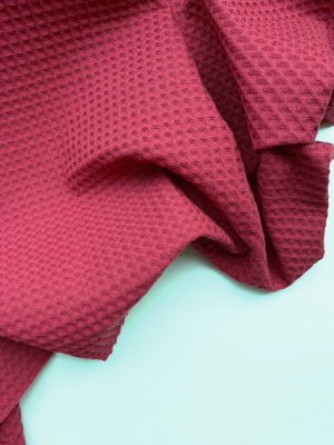 Ткань вафля хлопок "фуксия" арт. 789 клетка 7*7