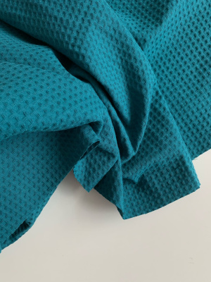 Ткань вафля хлопок "бирюза" арт. 576